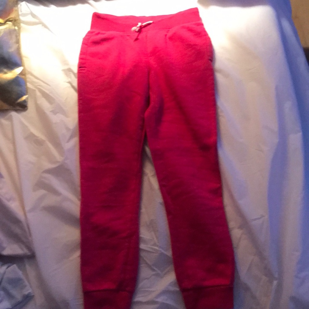 Hot pink sweatpants